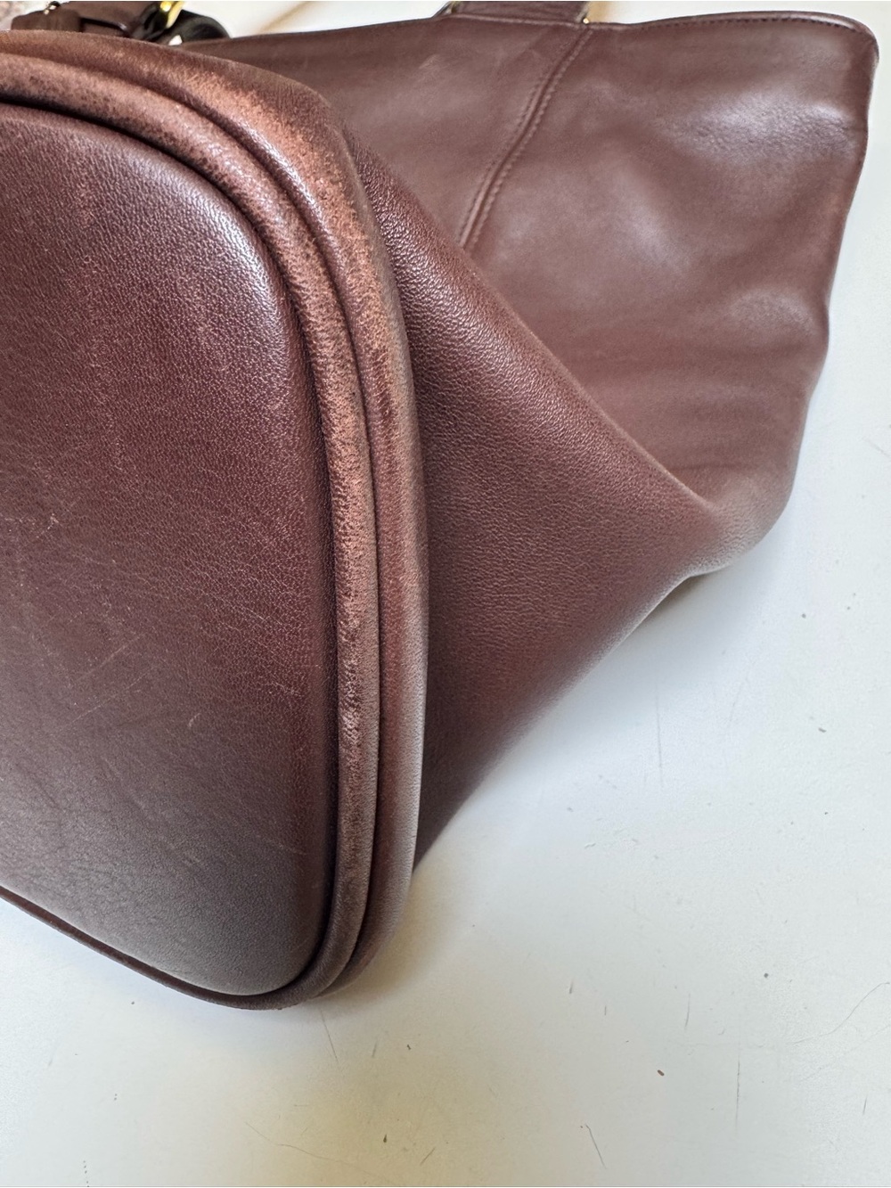 Coach Vintage 90s brown leather gold buckles Waverly bag VGC - Picture 14 of 16